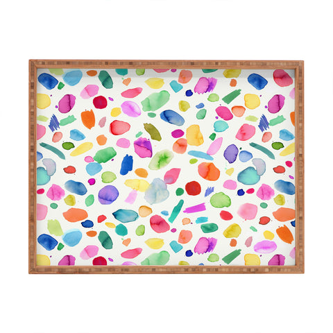 Ninola Design Color Joy Abstract Colorful Rectangular Tray