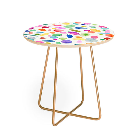 Ninola Design Color Joy Abstract Colorful Round Side Table