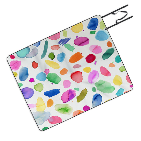 Ninola Design Color Joy Abstract Colorful Picnic Blanket