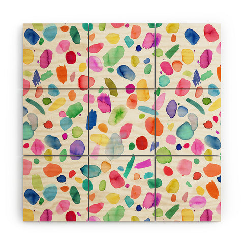 Ninola Design Color Joy Abstract Colorful Wood Wall Mural