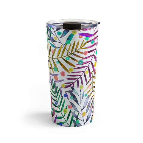 Ninola Design Color Tropical Palms Branches Travel Mug