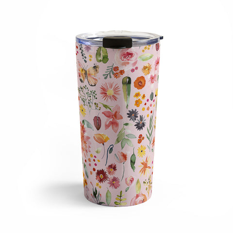 Ninola Design Countryside botanical Pink Travel Mug