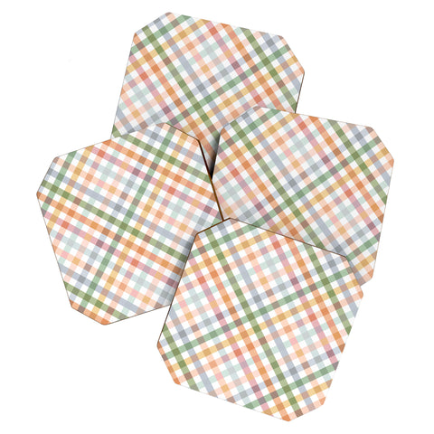 Ninola Design Countryside Gingham Picnic Diagonal Coaster Set