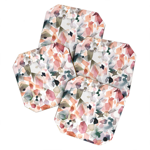 Ninola Design Crystals minerals Coaster Set