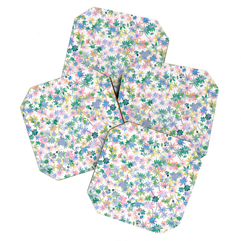 Ninola Design Daisies Spring blooms Coaster Set
