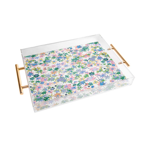 Ninola Design Daisies Spring blooms Acrylic Tray