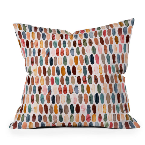 Ninola Design Dashes Mineral Outdoor Throw Pillow