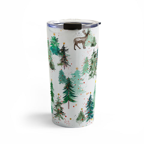 Ninola Design Deers and Christmas trees Travel Mug