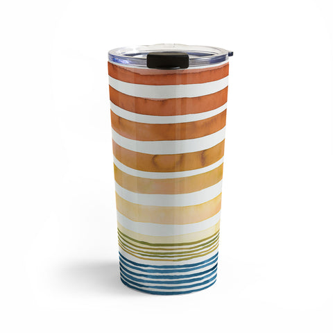 Ninola Design Desert sunset stripes Travel Mug