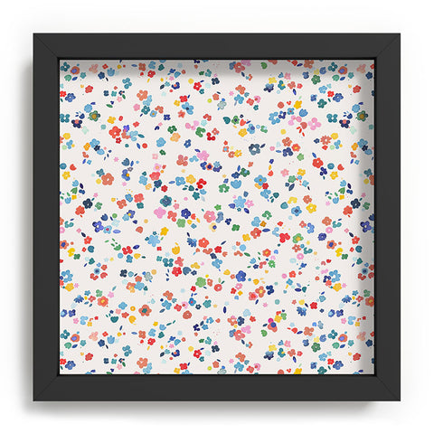 Ninola Design Ditsy Flowers Perennial Multi Recessed Framing Square