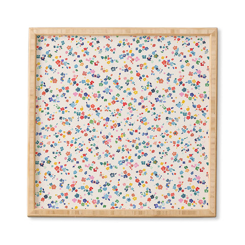 Ninola Design Ditsy Flowers Perennial Multi Framed Wall Art