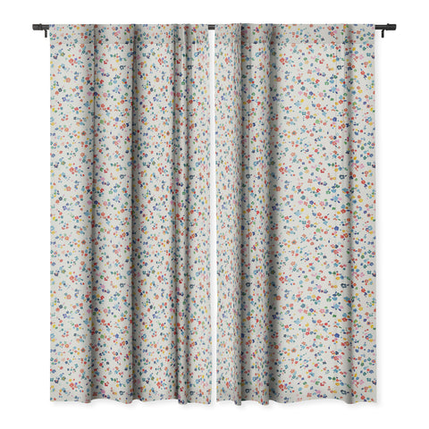 Ninola Design Ditsy Flowers Perennial Multi Blackout Window Curtain