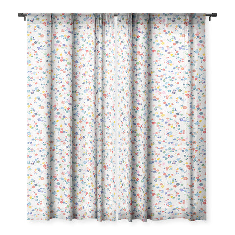 Ninola Design Ditsy Flowers Perennial Multi Sheer Non Repeat