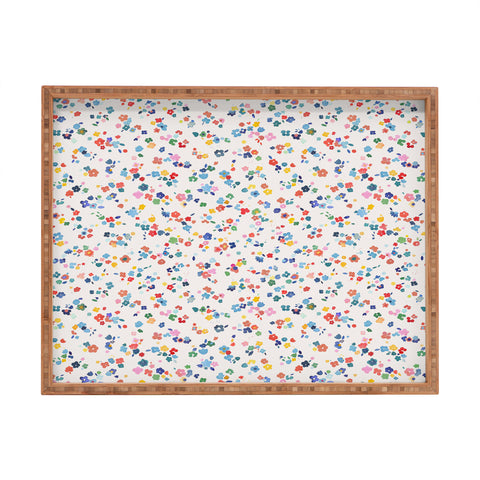 Ninola Design Ditsy Flowers Perennial Multi Rectangular Tray