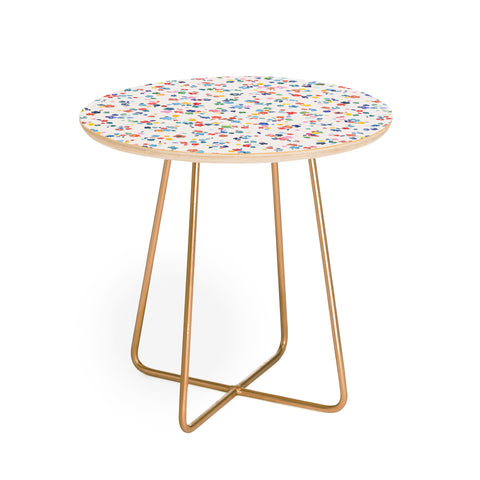 Ninola Design Ditsy Flowers Perennial Multi Round Side Table