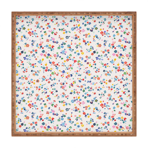 Ninola Design Ditsy Flowers Perennial Multi Square Tray