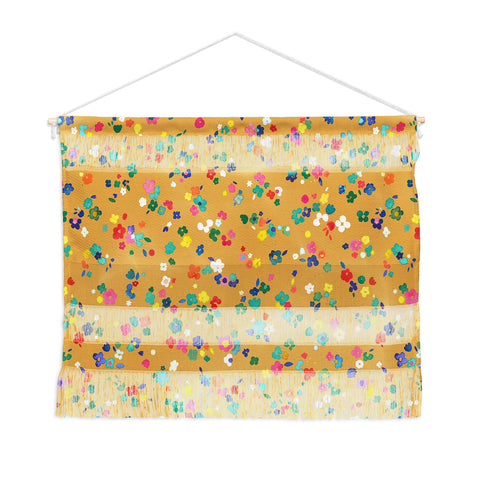 Ninola Design Ditsy Flowers Perennial Mustard Wall Hanging Landscape