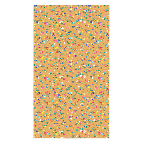 Ninola Design Ditsy Flowers Perennial Mustard Tablecloth