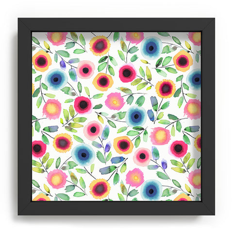 Ninola Design Dots Flowers Perennial Red Recessed Framing Square