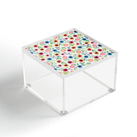 Ninola Design Dots Flowers Perennial Red Acrylic Box