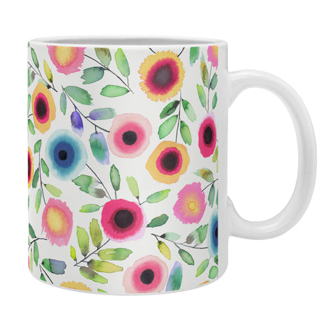 Ninola Design Dots Flowers Perennial Red Coffee Mug