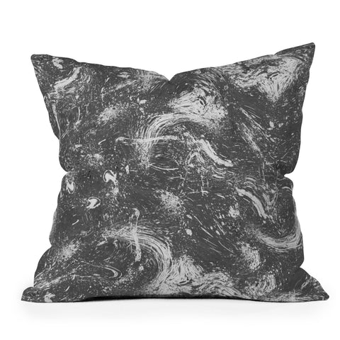 Ninola Design Dripping Abstract Dots Dust Outdoor Throw Pillow