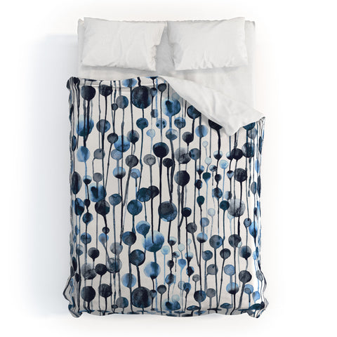 Ninola Design Dripping Dots Watercolor Duvet Cover