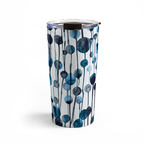 Ninola Design Dripping Dots Watercolor Travel Mug