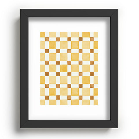 Ninola Design Everyday Artifact Checker Mosaic Tiles Geometry Yellow Recessed Framing Rectangle