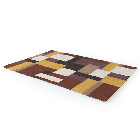 Ninola Design Everyday Artifact Modern Color Block Texture Earthy Area Rug