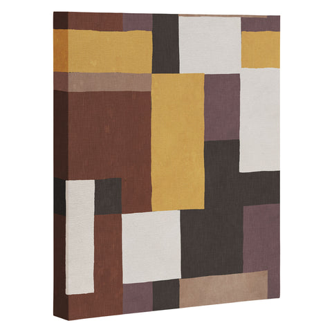 Ninola Design Everyday Artifact Modern Color Block Texture Earthy Art Canvas