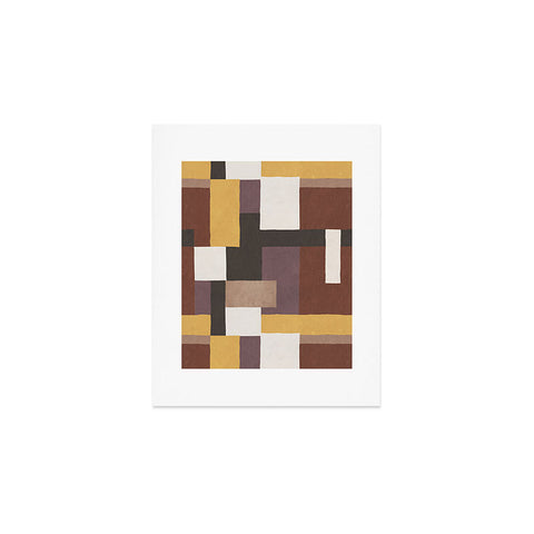 Ninola Design Everyday Artifact Modern Color Block Texture Earthy Art Print