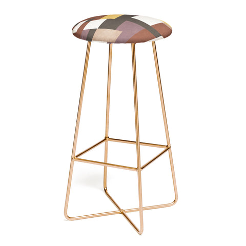Ninola Design Everyday Artifact Modern Color Block Texture Earthy Bar Stool