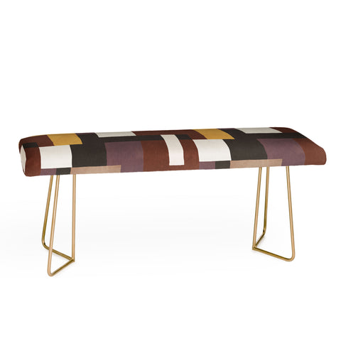 Ninola Design Everyday Artifact Modern Color Block Texture Earthy Bench