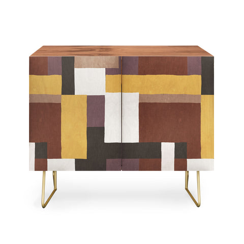Ninola Design Everyday Artifact Modern Color Block Texture Earthy Credenza