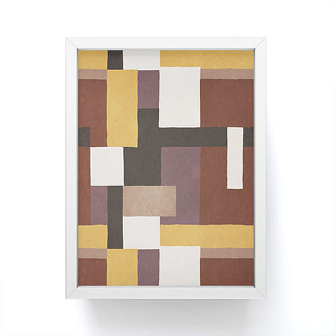 Ninola Design Everyday Artifact Modern Color Block Texture Earthy Framed Mini Art Print