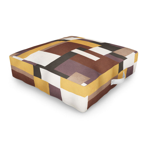 Ninola Design Everyday Artifact Modern Color Block Texture Earthy Outdoor Floor Cushion