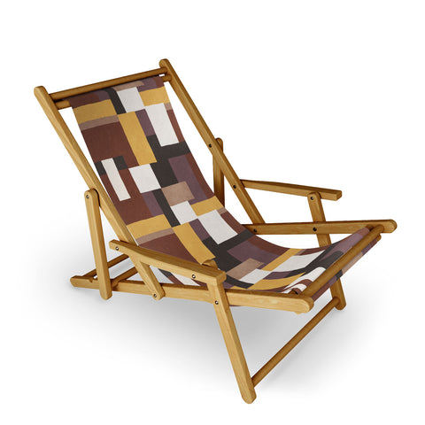 Ninola Design Everyday Artifact Modern Color Block Texture Earthy Sling Chair