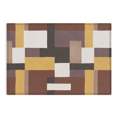Ninola Design Everyday Artifact Modern Color Block Texture Earthy Outdoor Rug