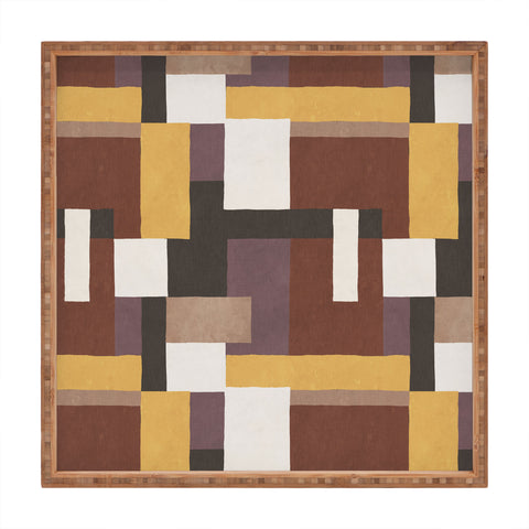 Ninola Design Everyday Artifact Modern Color Block Texture Earthy Square Tray