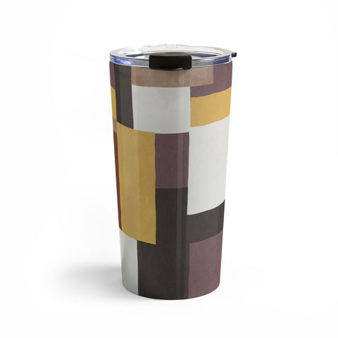 Ninola Design Everyday Artifact Modern Color Block Texture Earthy Travel Mug