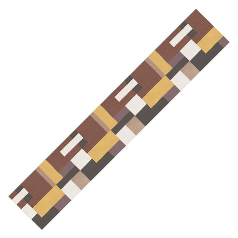 Ninola Design Everyday Artifact Modern Color Block Texture Earthy Table Runner
