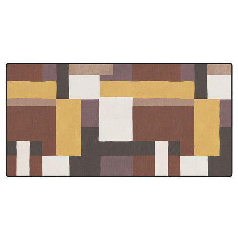 Ninola Design Everyday Artifact Modern Color Block Texture Earthy Desk Mat