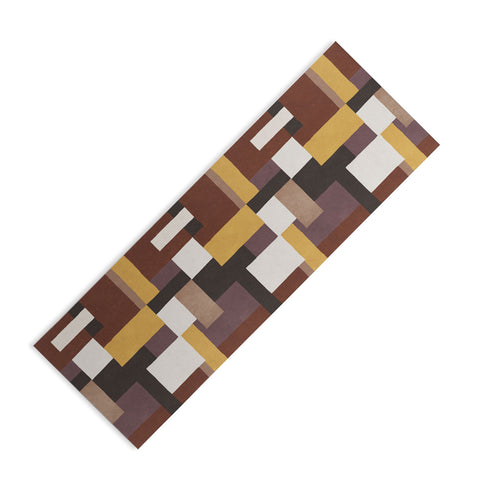 Ninola Design Everyday Artifact Modern Color Block Texture Earthy Yoga Mat