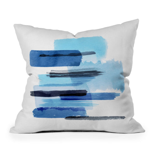 Ninola Design Feelings blue Outdoor Throw Pillow