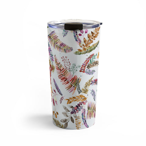 Ninola Design Ferns Branches Autumn Shades Travel Mug