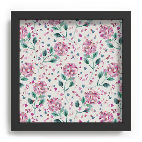 Ninola Design Fest Perennial Hydrangea Pink Recessed Framing Square