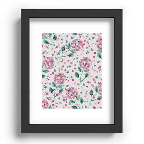 Ninola Design Fest Perennial Hydrangea Pink Recessed Framing Rectangle