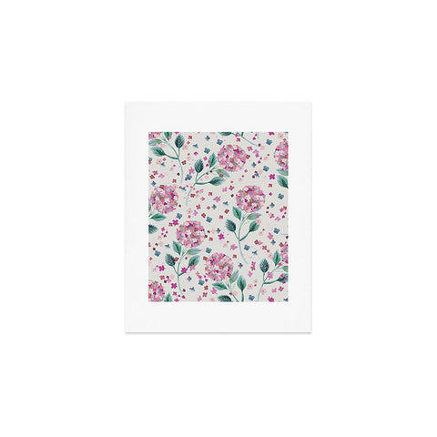 Ninola Design Fest Perennial Hydrangea Pink Art Print