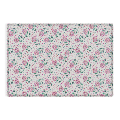 Ninola Design Fest Perennial Hydrangea Pink Outdoor Rug